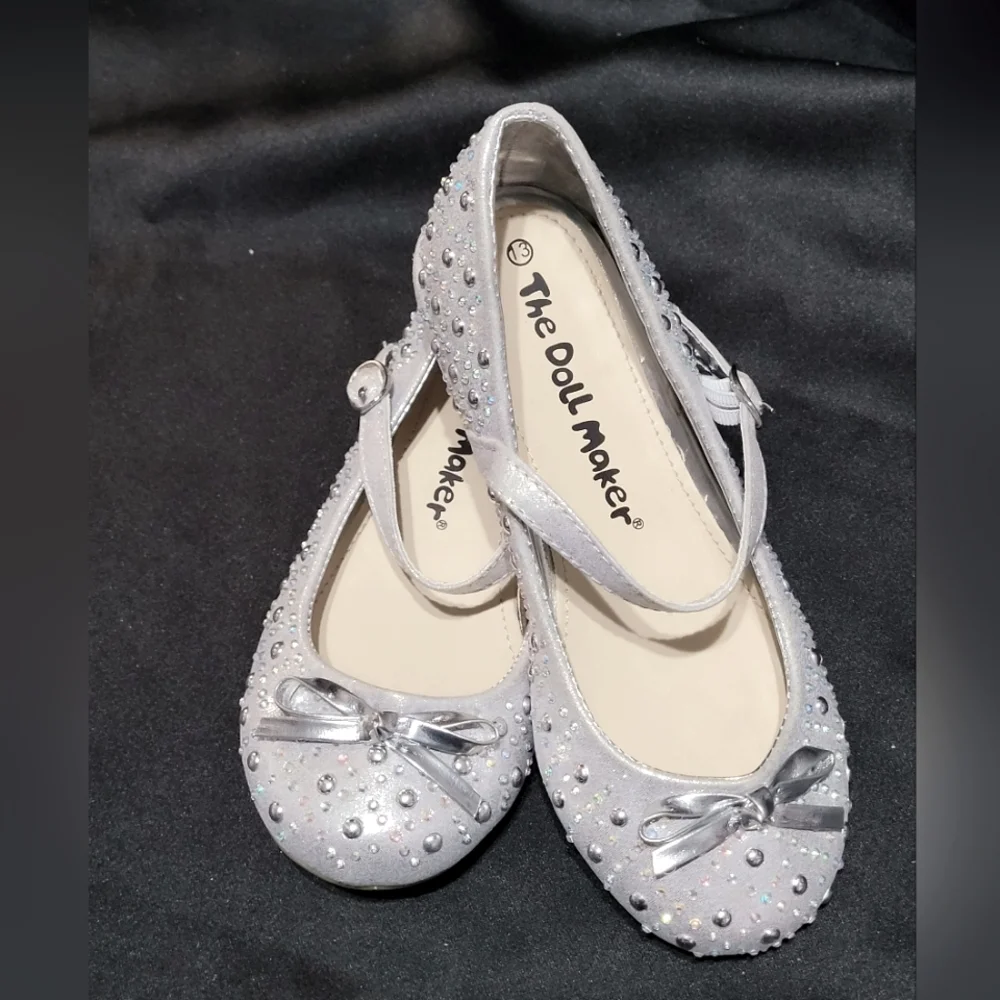 New Silver Dress Shoes~The Doll Maker~Pageant~Princess~Wedding~Christmas~Size 13